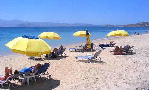 Agia Anna beach in Naxos Island Greece